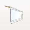 listwa cenowa HE 39 mm, PVC, 1000 mm - rysunek techniczny z wymiarami