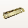 Złoty klips do clipboarda z drutem 100x30 mm – widok pod kątem