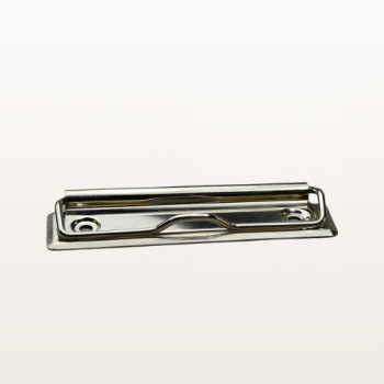 Clipy do clipboarda z drutem srebrne 100x30 mm – widok z przodu