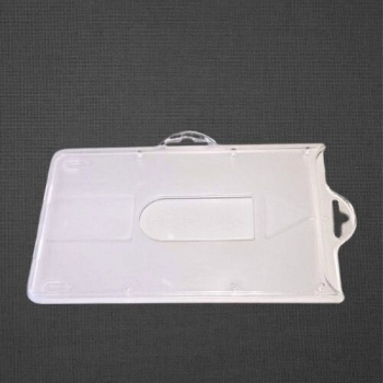 Etui holder plastikowy na identyfikatory ID-1 85,6x53,98 mm – do smyczy, możliwość zawieszania w pionie lub poziomie, wi