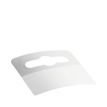 Eurozawieszka samoprzylepna PET 52x44 mm transparentna z otworem euro - widok pod kątem