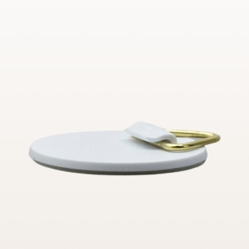 Haczyk samoprzylepny okrągły 40 mm plastikowy biały – haczyk złożony