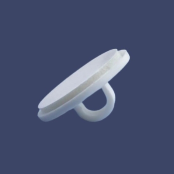 Uchwyt samoprzylepny sufitowy okrągły fi 20 mm biały – widok boczny, uchwyt odwrócony