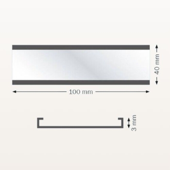 tabliczka magnetyczna do opisu 100x40 mm - rysunek techniczny
