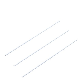 Trzy białe pręty wzmacniające do kalendarza 2 mm × 158 mm ułożone równolegle