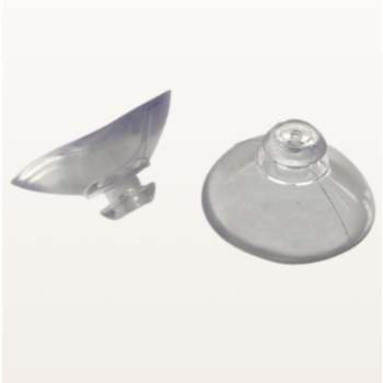 Przyssawka transparentna z główka 40 mm, dwie sztuki, widok pod różnymi kątami