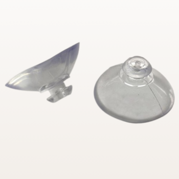 Przyssawka transparentna z główka 40 mm, dwie sztuki, widok pod różnymi kątami