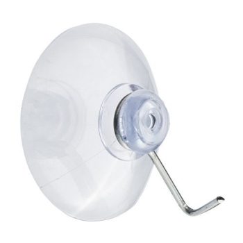 Transparentna przyssawka 40 mm z metalowym haczykiem