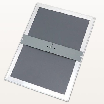 Stojak informacyjny A4 OWZ, tylna część ramki z listwą montażową