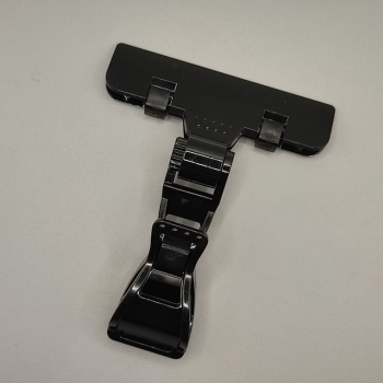 Uchwyt cenowy do etykiet z klipsem i klamrą, czarny 105x80 mm - widok z przodu