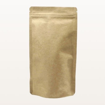 Woreczek strunowy doypack KRAFT ALU PP brązowy 160x270 mm 750 ml, widok z boku